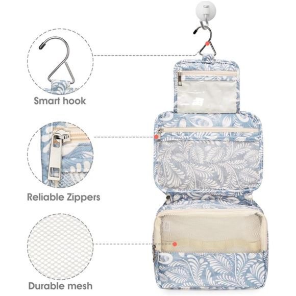 Hanging Travel Toiletry Bag Cosmetic Make up Organizer for Women Waterproof - Picture 1 of 7
